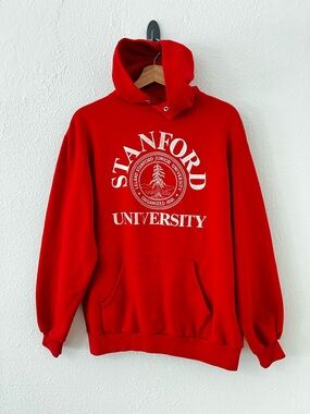 90s Made in USA Stanford University Graphic College Hoodie Collegiate Vintage